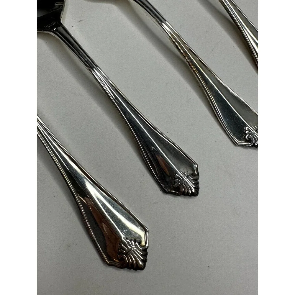 1881 Rogers Oneida King‎ James Silver Plate Flatware 5 PC fork Spoon Replacement